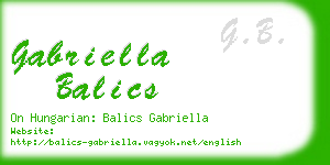 gabriella balics business card